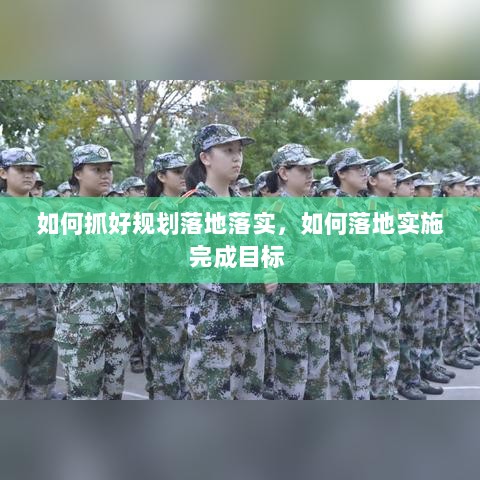 如何抓好规划落地落实，如何落地实施完成目标 