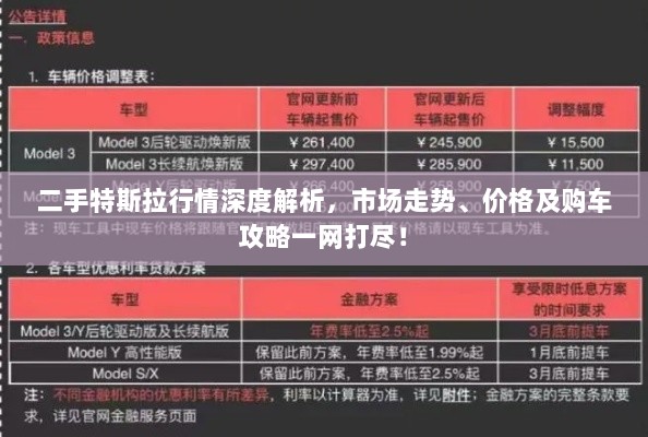 二手特斯拉行情深度解析，市场走势、价格及购车攻略一网打尽！