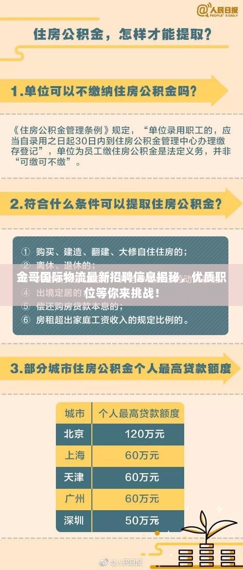 金哥国际物流最新招聘信息揭秘，优质职位等你来挑战！