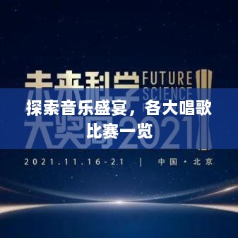 探索音乐盛宴，各大唱歌比赛一览