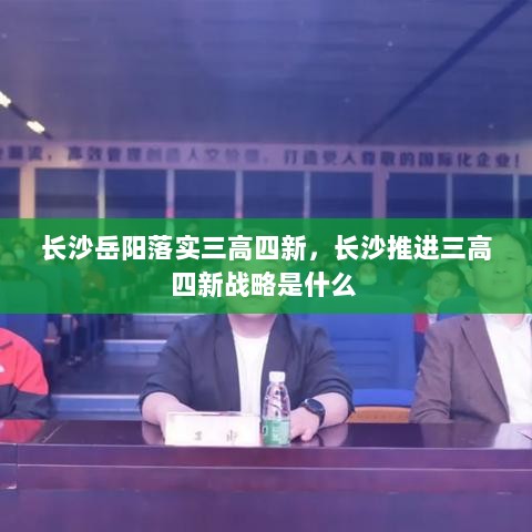 长沙岳阳落实三高四新，长沙推进三高四新战略是什么 